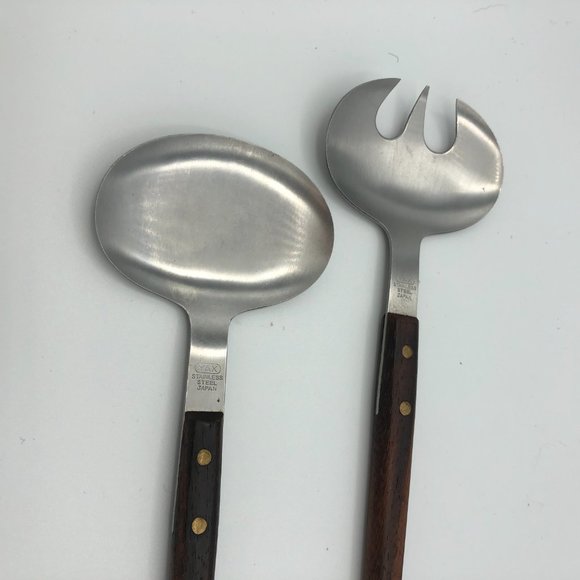 11 inch long Yax Stainless Steel Salad Tongs - Picture 2 of 5